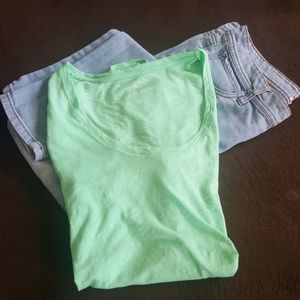 Green/mint motherhood maternity shirt